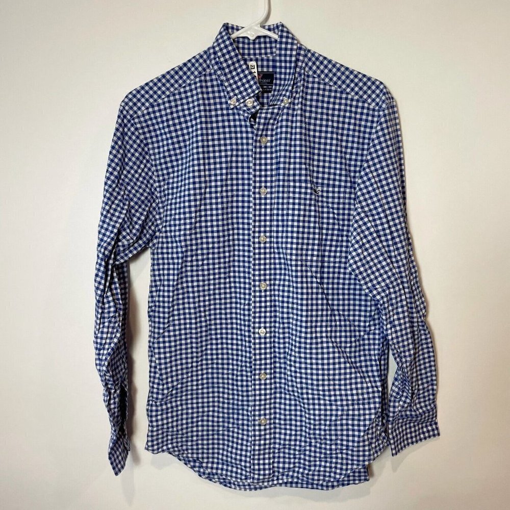 Vineyard Vines Gorton Gingham Classic Tucker Shirt Mens‎ Small Blue Button Down